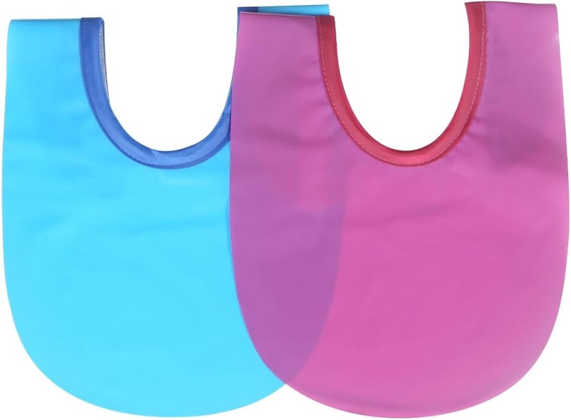 EHUSPU Tracheostomy Shower Cover Neck Stoma Protector for Tracheostomy,Waterproof Shower Shield Neck Stoma Guard (Blue and Rose Red-2pc) - Image 1